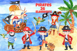 26 Pirate Kids Clip-Art & Illustrations