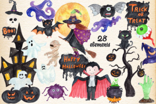 28 Hand Painted Halloween Illustrations Review