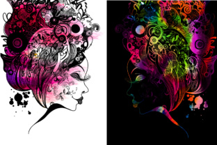6 Woman Zentangle Portrait Illustrations Review