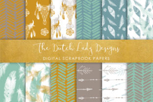 Boho Ethnic Watercolor Patterns for Crafts