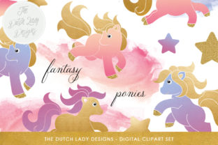 Fantasy Pony Clipart Set & Illustrations