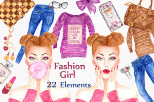 Fashion Girl Clipart: Planner Illustrations