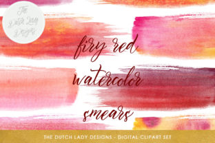 Firy Red Watercolor Clipart for Crafts