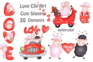 Love, Cute Sheep Clipart & Illustrations