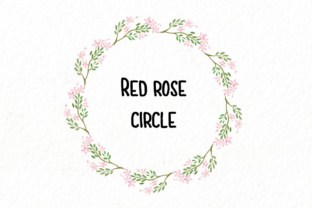 Rounded Red Rose Illustrations for Branding