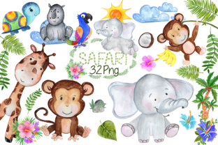Safari Animals Clipart and Illustrations