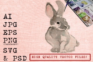 Simple Grey Rabbit Watercolors Illustrations Review