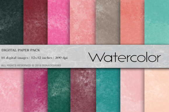 Watercolor Digital Papers & Textures Review
