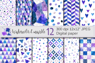 Watercolor Seamless Digital Papers & Patterns