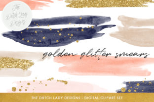 Watercolor Smears with Glitter Accents for Crafts