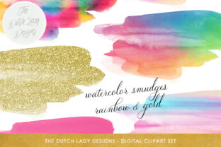 Watercolor Smudge Clipart for Crafts