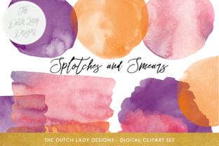 Watercolor Splotches Clipart for Crafts