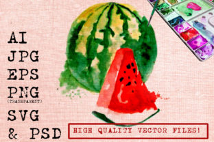 Watermelon Waterolor Illustrations for Branding
