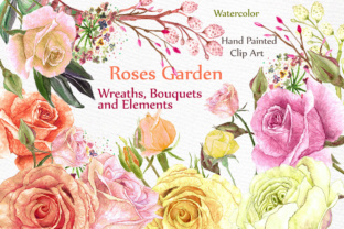 Wedding Roses Bouquets Clipart & Illustrations